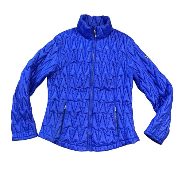 Skea Ltd Cobalt Blue Goose Down Packable Puffer Jacket Womens 12 Winter Ski Coat - Picture 1 of 13
